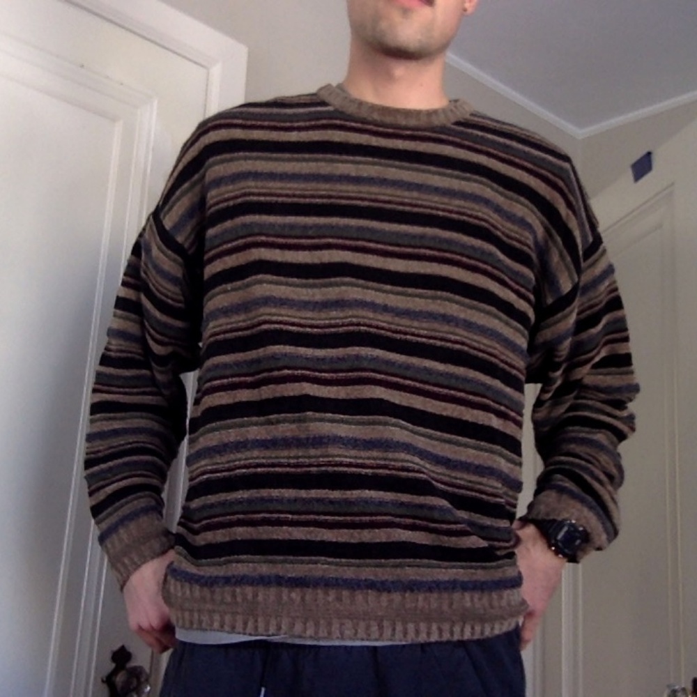 Mercer Street Studio muted colors striped sweater
